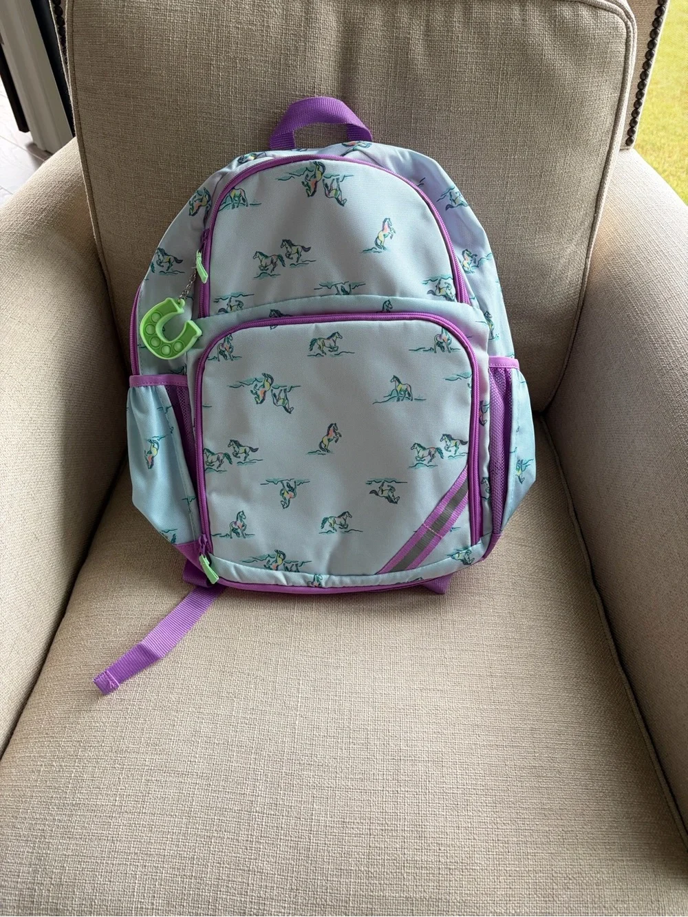 Purple & Blue Horses Design Backpack | Brand New | Cat & Jack